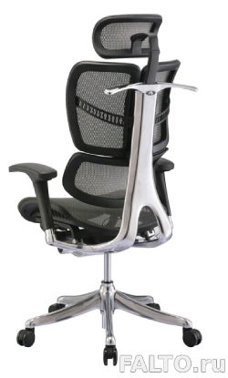 Черное кресло с ортопедической спинкой Expert Fly