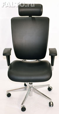 Чёрное кожаное кресло Expert Spring Leather