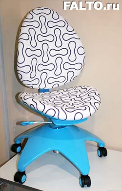 Детское компьютерное кресло голубое