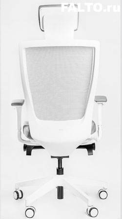 Серое кресло Falto-Trium с белым каркасом