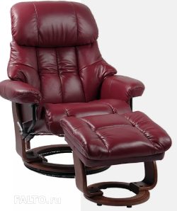 Бордовое кресло-реклайнер для отдыха Relax Lux