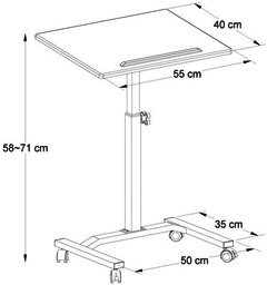Размеры столика для ноутбука