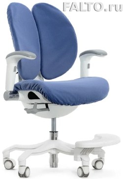 Синий чехол на подростковое эргономичное кресло Expert Orto