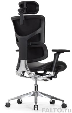 Черное кожаное компьютерное кресло Falto Leather Premium SL