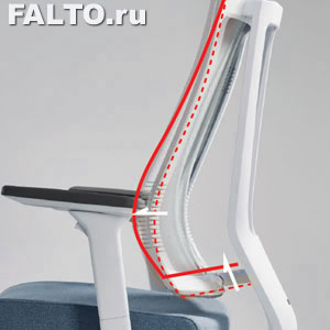 настраиваемая спинка кресла Falto G1 для разгрузки поясницы