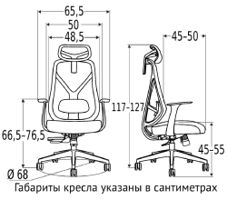 Габариты кресла Кураж